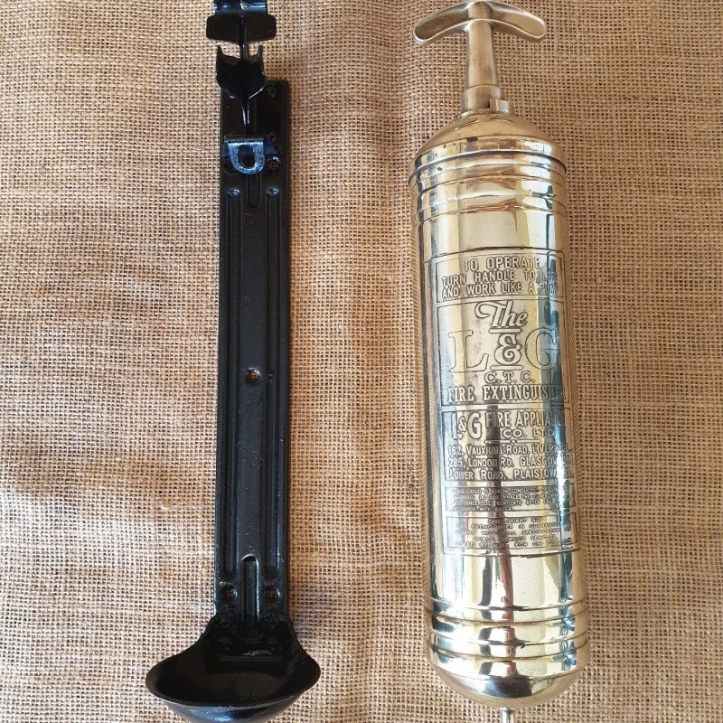 Vintage Empty Fire Extinguisher with Bracket Vintage Empty Fire Extinguisher with Bracket